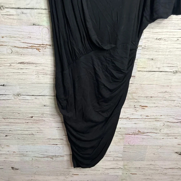 Miss selfridge dress black sparkly size medium  ruffle - Picture 2 of 9